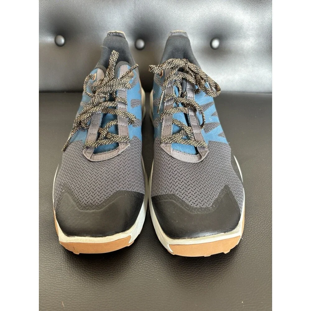 Salomon Trail Running Shoes Mens Size 11.5 Gray Blue Contagrip Ortholite - Picture 3 of 8